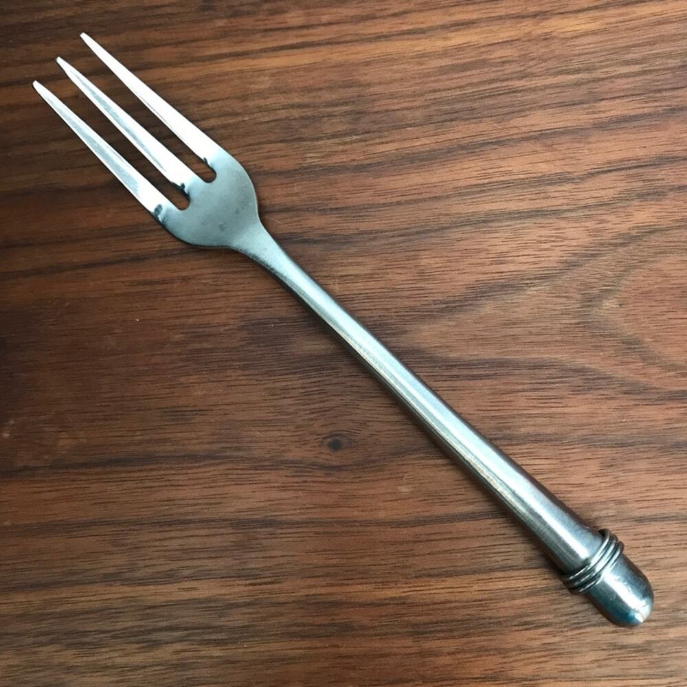 Pier 1 TADPOLE stainless steel flatware - single salad fork (some damage)